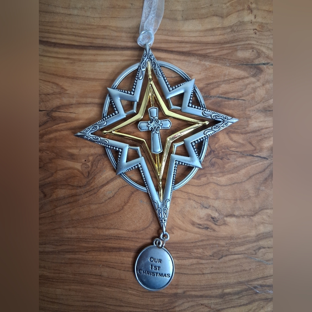 Our First Christmas Ornament with Cross